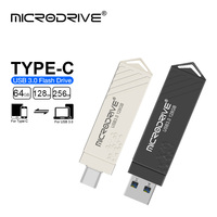 MicroDrive Brand USB 3.0 Flash Drive 2 in 1 pen drive TYPE-C U Disk Memory Stick 64GB 128GB 256GB