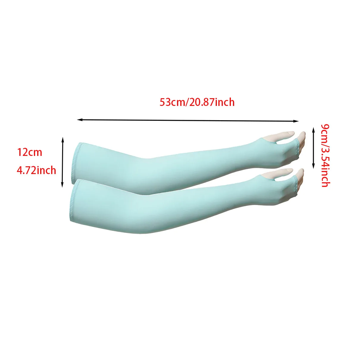 5 pares de fundas de seda de hielo extendidas de color puro |     Conjunto de protección de brazo sin dedos unisex |     Mangas de hielo rectas finas multifuncionales adecuadas para ciclismo y correr al aire libre