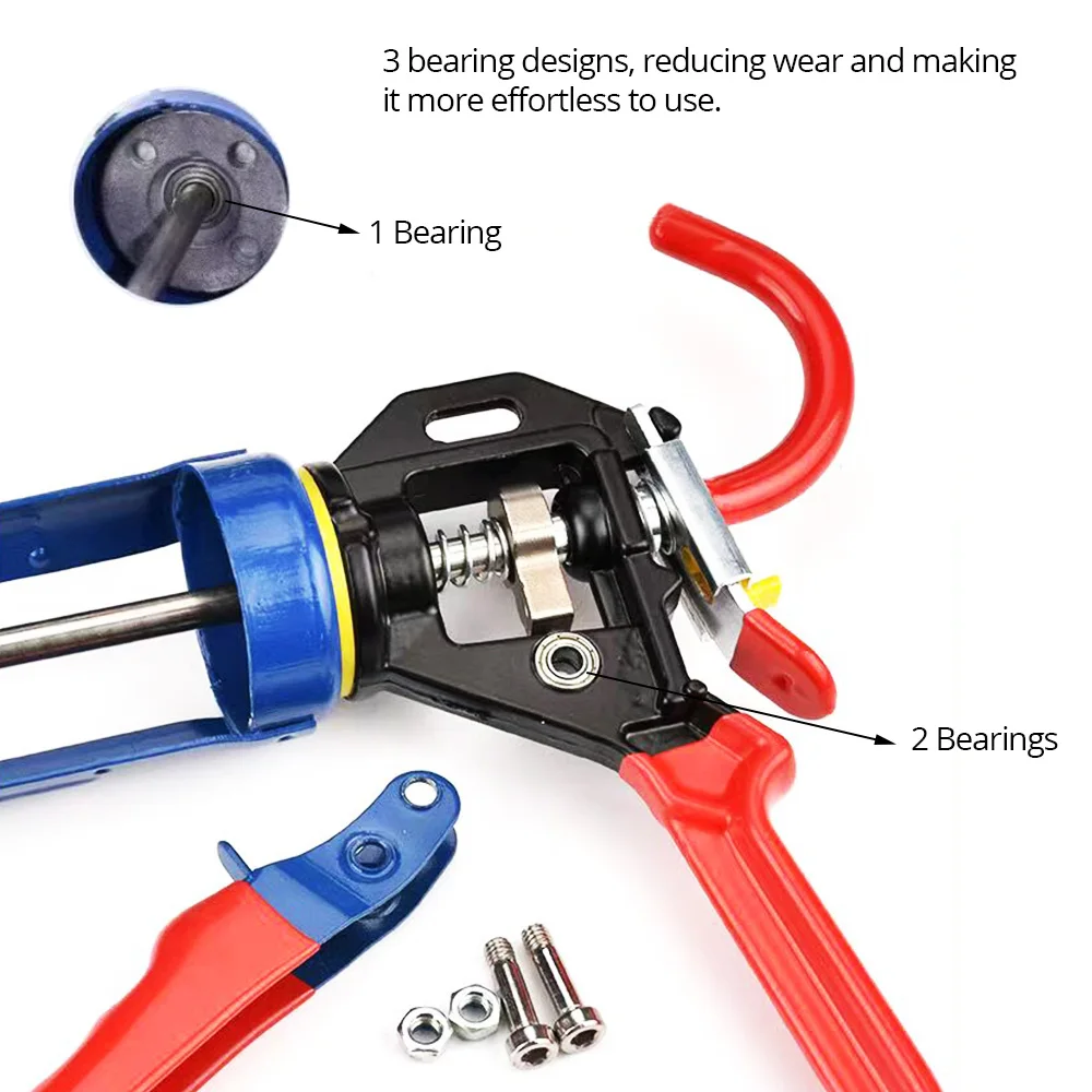 3 Bearings Drip-Free Caulking Gun Household Manual Sealant Gun Professional Glass Caulking Gun Without Adhesive