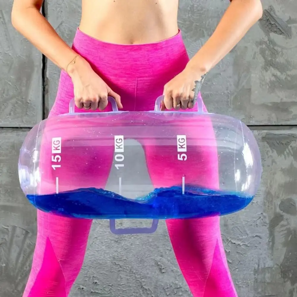 Weight Adjustable Inflatable Water Dumbbell Body Shaping Stability Water Power Bag Load-bearing Portable
