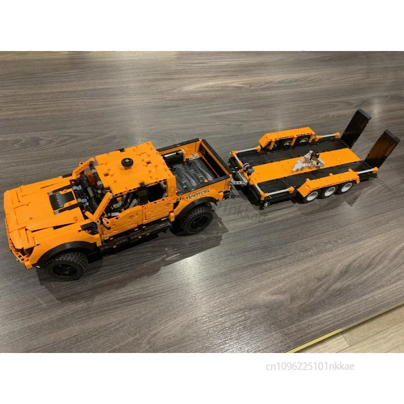 NEW Car Trailer for F150 Raptor 42126 Technical Tow Truck Model Building Block Educational Kid Assemble Brick Toy Christmas Gift