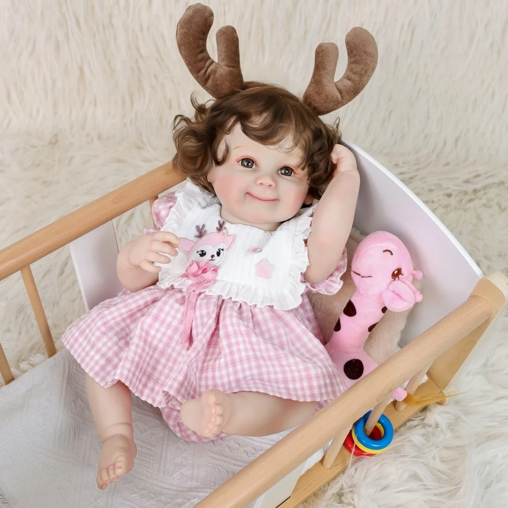 ตุ๊กตาโคลเวอร์เรย์รุ่นใหม่ ของแท้ ขนาด 22 นิ้ว ทำจากไวนิลทั้งตัว เหมือนจริง ตุ๊กตาเด็กแรกเกิดน่ารัก รูปยีราฟ ของเล่นทำมือคุณภาพสูง ของขวัญคริสต์มาสสำหรับเด็ก