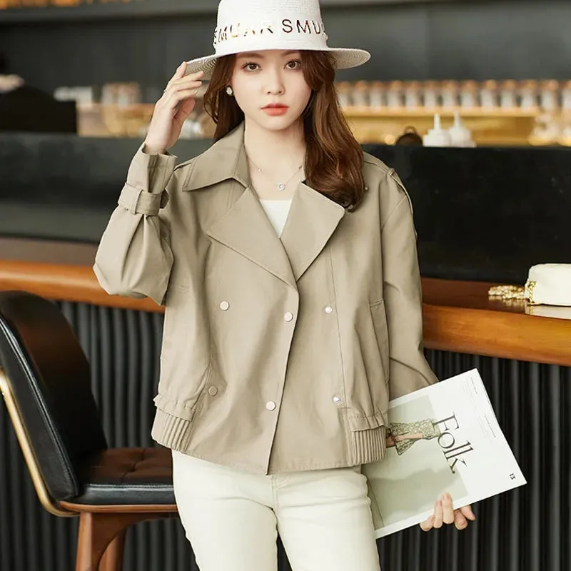 

Windbreaker Coat Women's New Spring Autumn Jacket 2024 Short Temperament Outwear Fashion Age-Reducing Overcoat Loose Tops Female