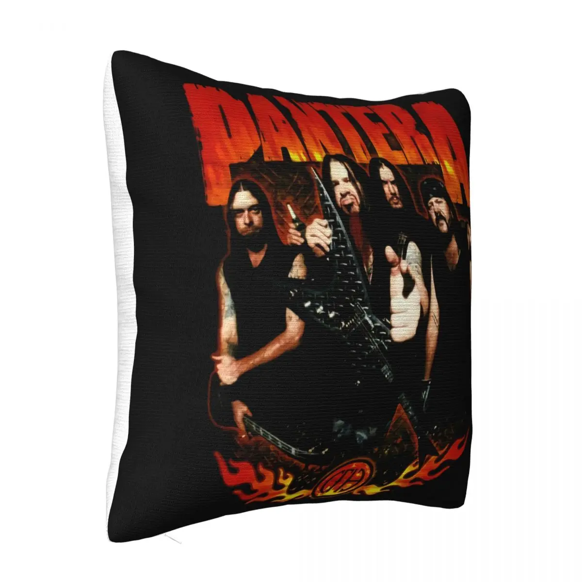 Pantera Flames Black New Official Band Merch Present Personality Winter Western Style Designs Aesthetic Pillow Case