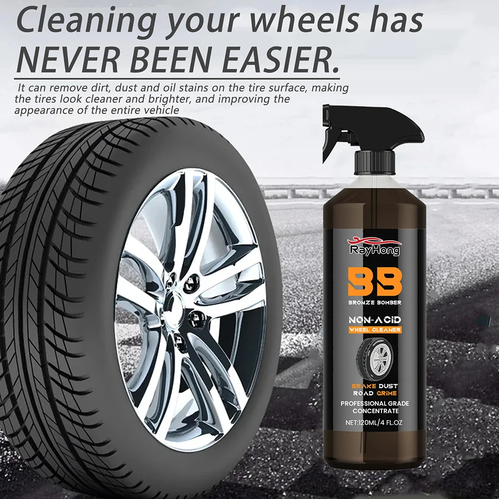Car Detailing Brake Dust Remover 120ml Powerful Brake Cleaner Spray Car Wash Wheel Cleaning Spray for Cleaning Wheels and Tires