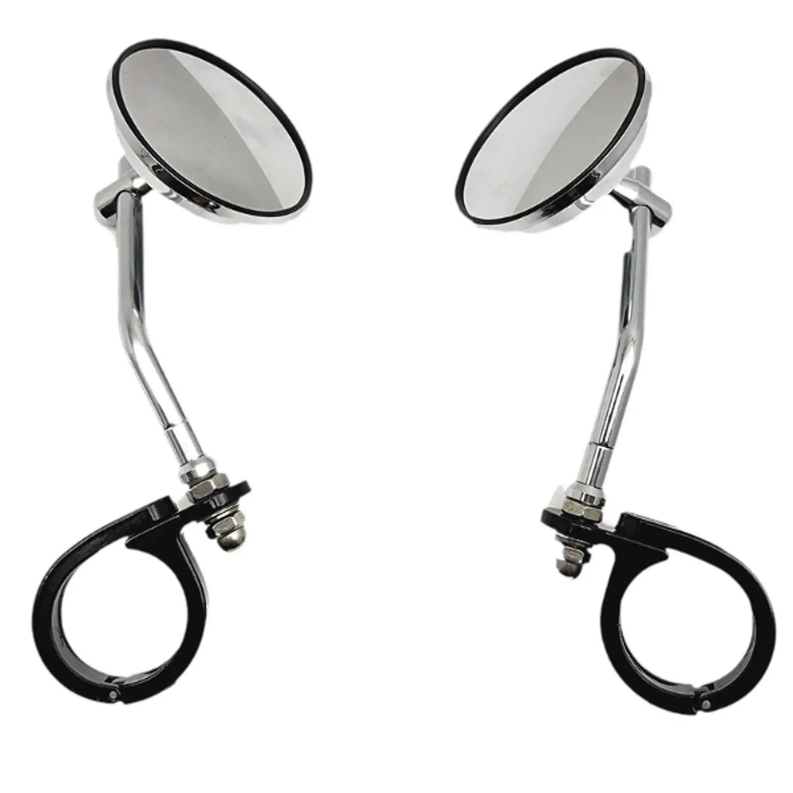 Extension Motorbike Side Wing Mirror Clear Glass Adjustable 180 Degree Motorcycle Mirrors for Universal 39 to