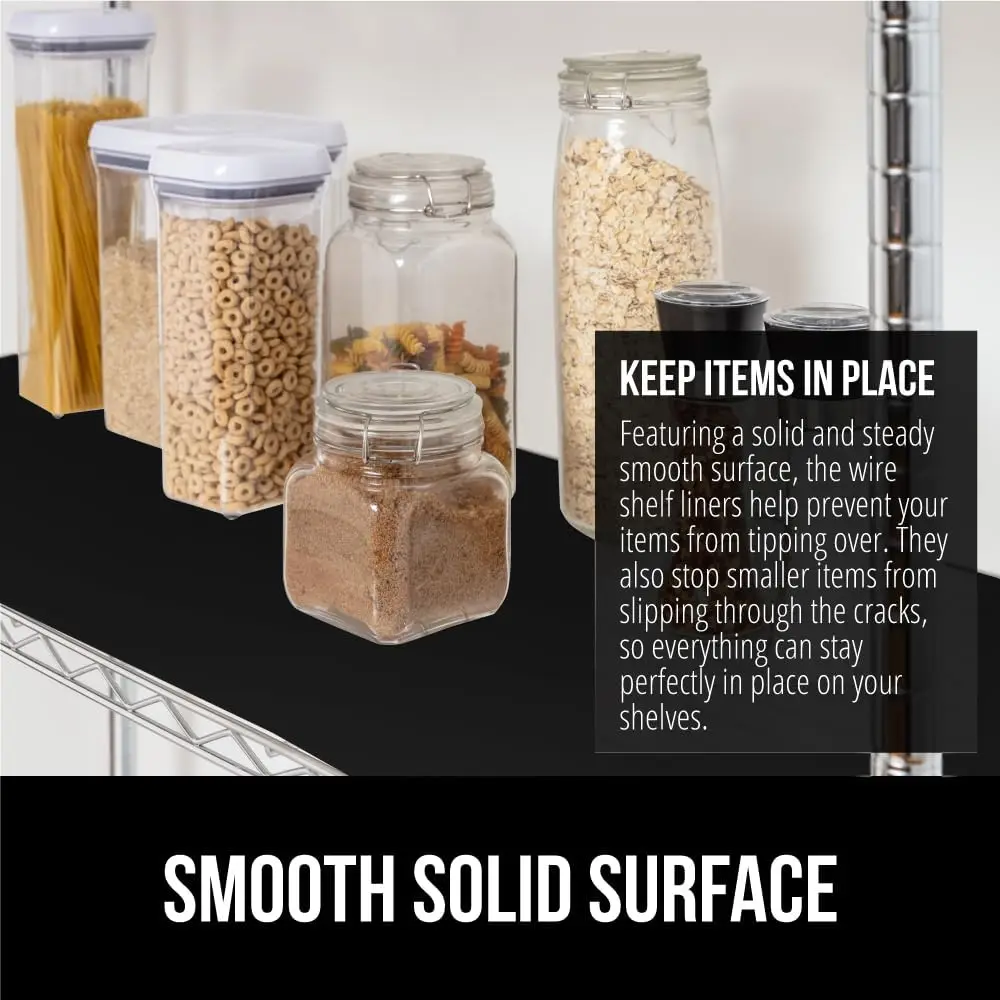 

Gorilla Grip Shelfguard Wire Shelf Liner Compatible With Amazon Basics Shelving Unit, Set Of 4 Waterproof Liners For Organizing