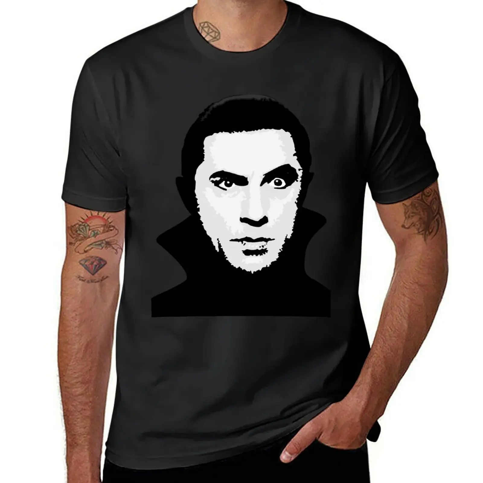 Bela Lugosi black and white vector portrait T-Shirt cute clothes blacks customs Men's t shirts