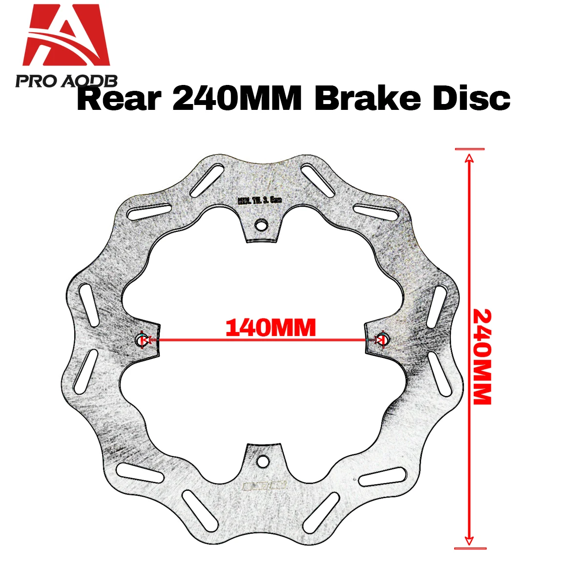 240mm after Ventilated Brake Rotor Disc For Honda CR CRF 125-450 R X RX L 2004-2020 Dirt Bike Stainless Steel Brake Parts
