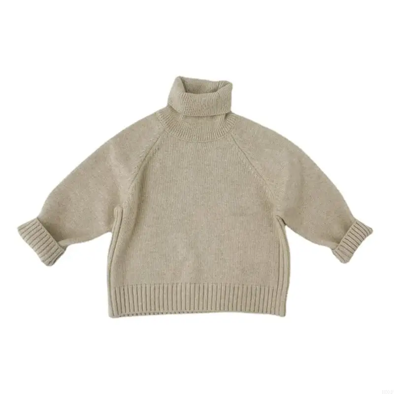 H0XF Child Turtleneck Sweater لـ 1-6t Children Fashion Slip Over Subsiter