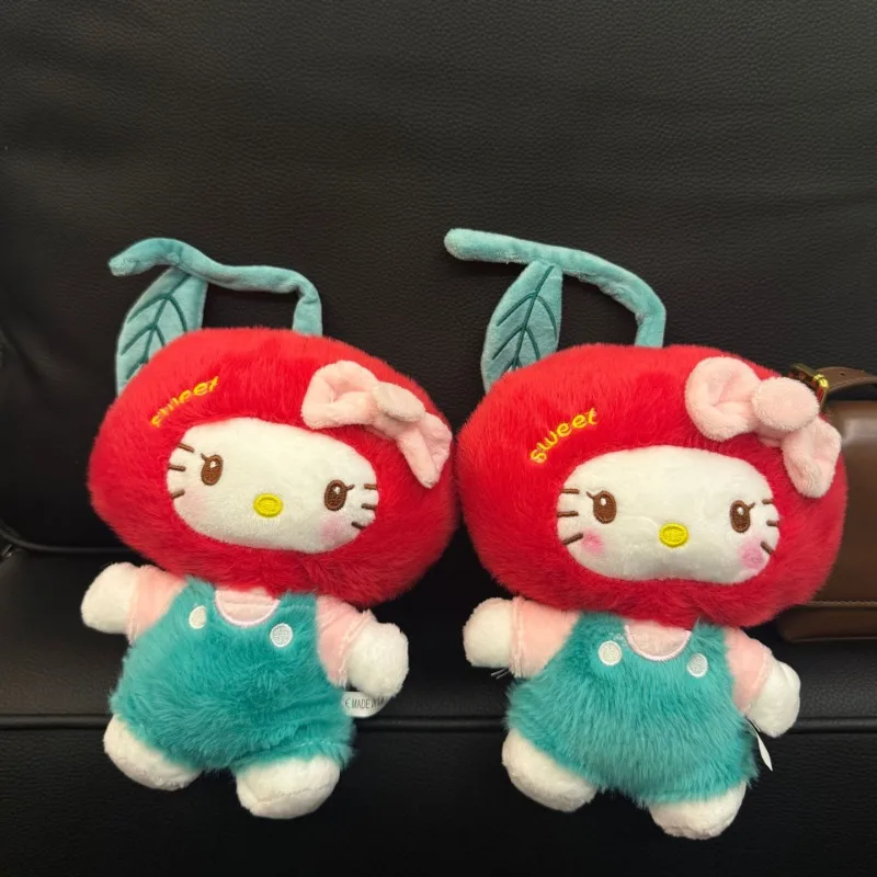 

25 см Sanrios, новинка, трансформируемая в вишневую плюшевую куклу Hellokitty, креативная подушка для дивана для девочек, украшение для спальни, подарок