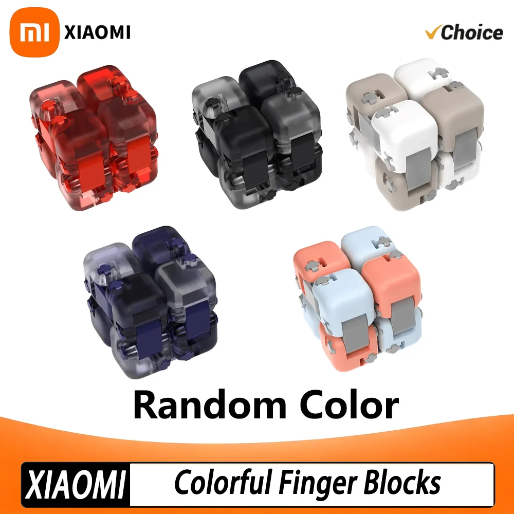Xiaomi Mitu Spinner Colorful Building Blocks Finger Fidget Decompression Toy Puzzle Assembling Cube Finger Spinner Toy Random MI