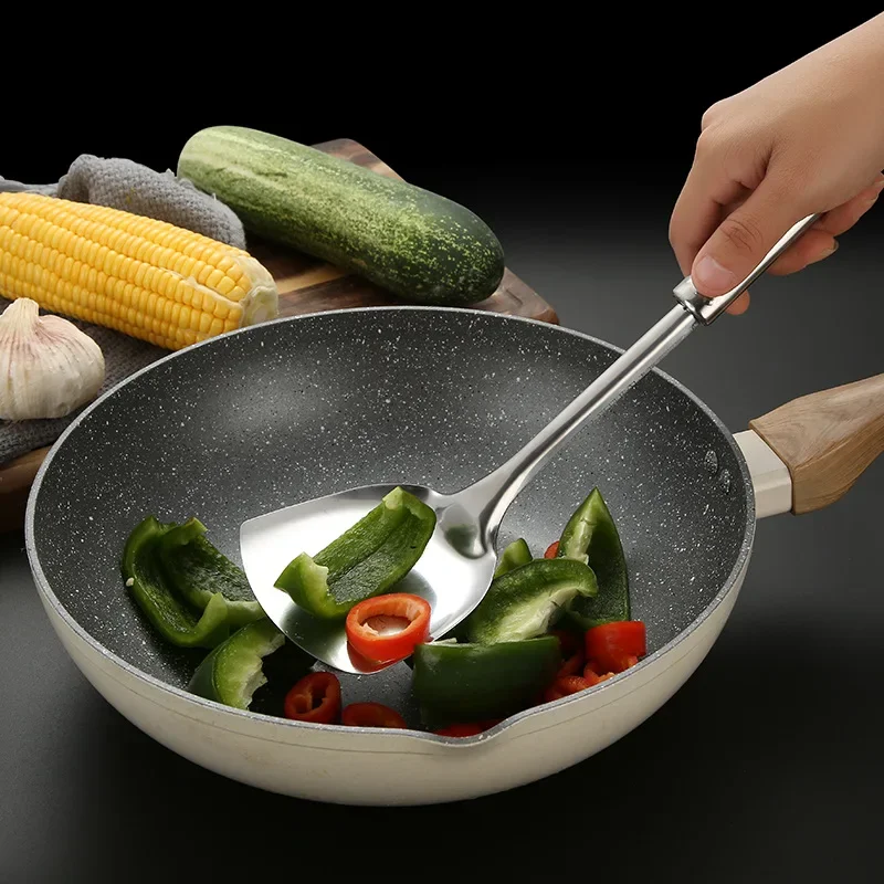 New Kitchen Stainless Steel Cooking Spatula Shovel Colander Kitchenware Pots Set Utensils Rice Soup Spoons Cookware Accessories