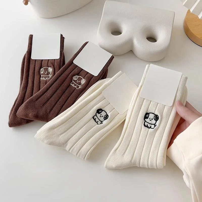 5/6 Paar lange Herbst- und Wintersocken, modische Sportsocken, einfarbige lange Socken, bequem, weich, atmungsaktiv