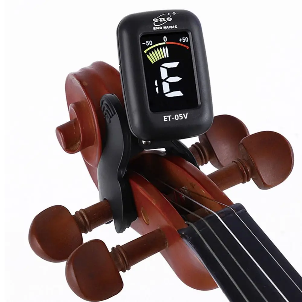 Stringed Instrument ET05V ENO Violin Tuner Portable Mini Clip-on Tuner Sensitive Universal Electronic Tuner Electric Ukulele