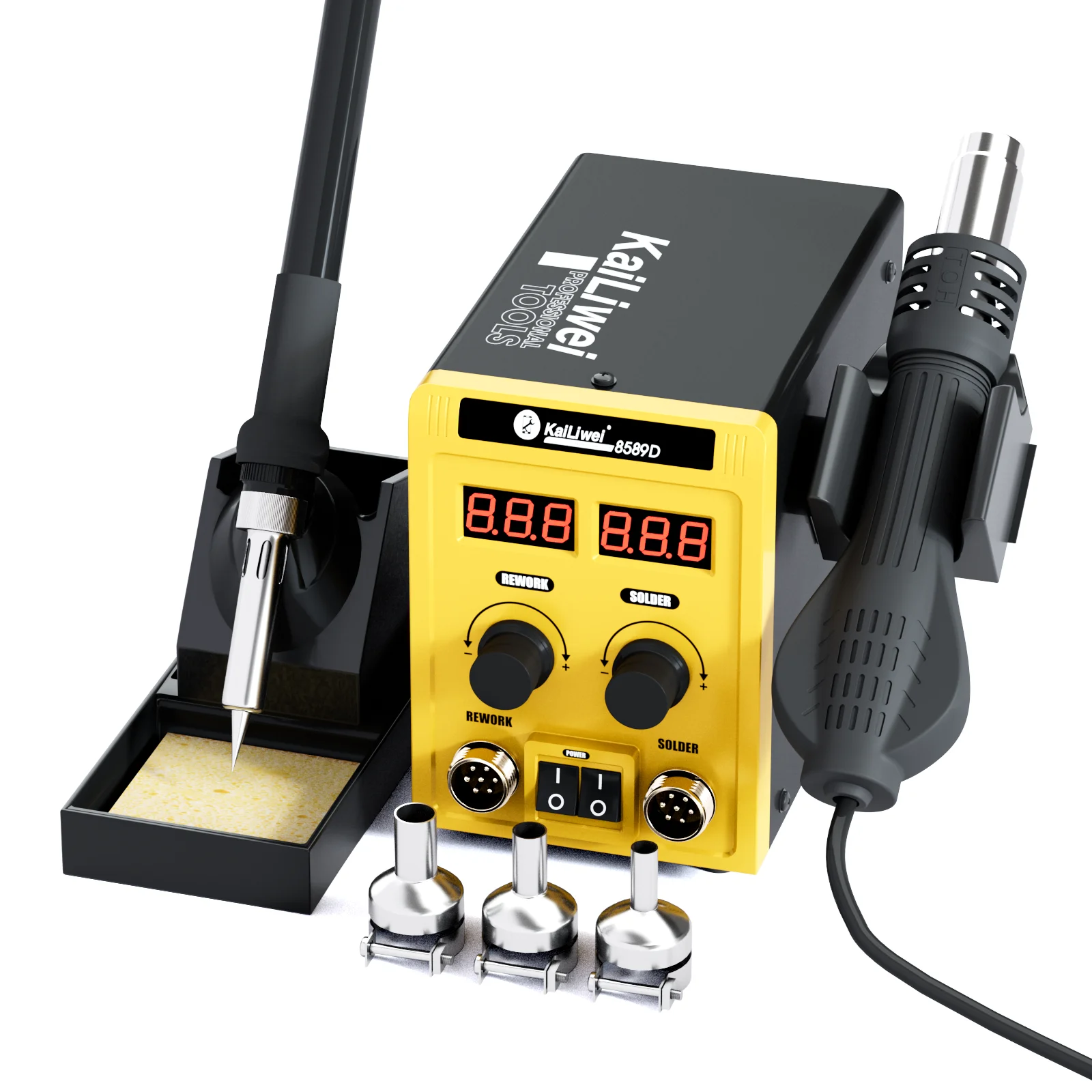 Kailiwei-Station de odorà air chaud SMD 2 en 1, soudage et fer à souder, outil de réparation antistatique, coordinateur de téléphone portable, 8589D