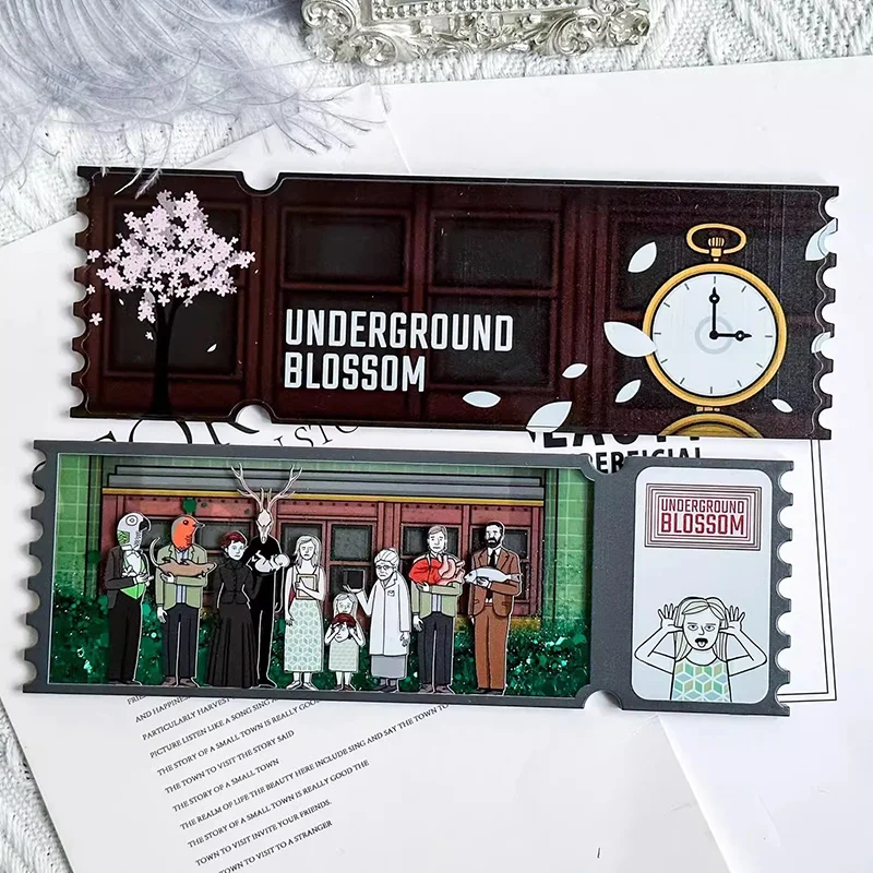 

Rusty Lake Hotel Underground Blossom Cosplay Acrylic Flowing Sand Model Plate Desktop Creative Figurine Ornament Collection Prop
