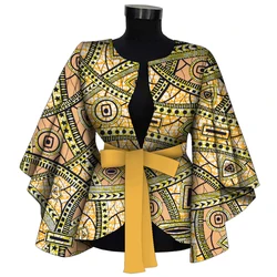African Shirt  with Lining for Women Dashiki Ankara Clothing Fashion Coat Batik Wax Printing Jacket 100% Cotton BRW Wy9871