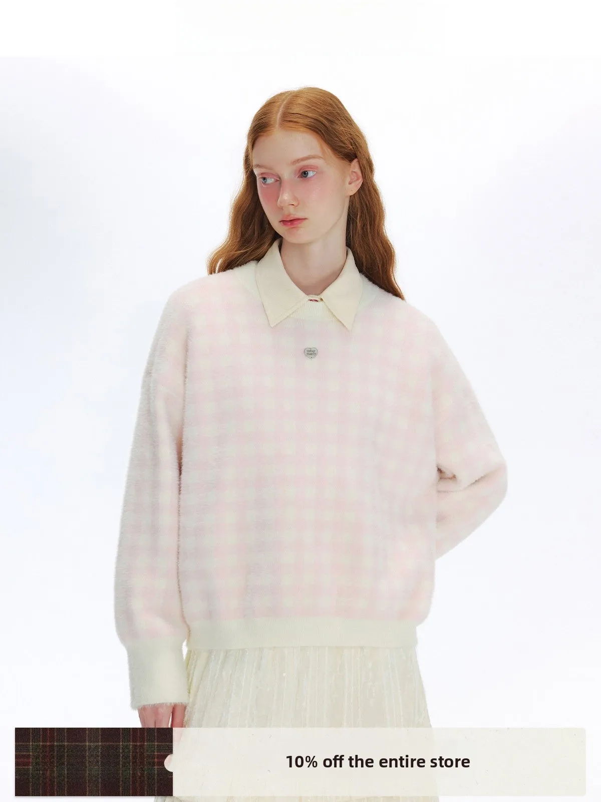 

WhyBerry 2024 Winter Pearl Sugar Bean Loose oulder Drop Long Sve round Ne Knitted Sweater Versatile Commute Sle Nylon