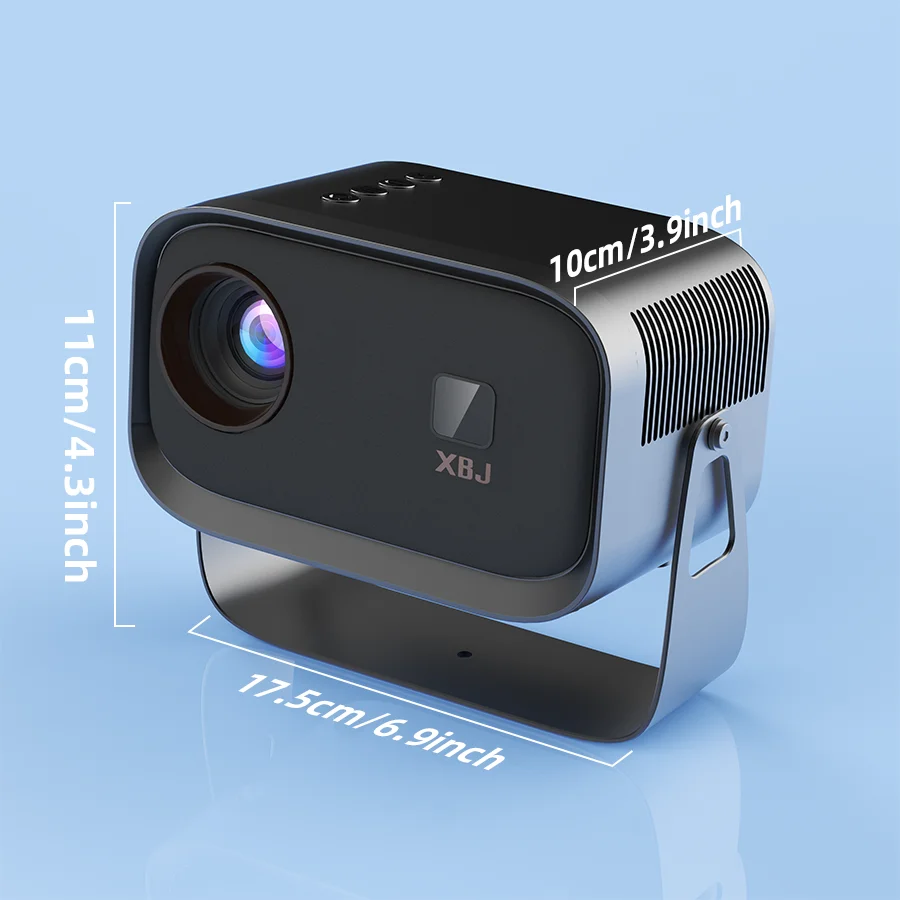 145 °   Mini proyector con soporte ajustable, con WiFi y Bluetooth, calidad 4K, enfoque eléctrico, corrección keystone, cine en casa