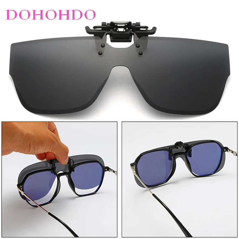 

New Rimless Square Clip On Sunglasses Men Women Polarized Lens Sunglasses Night Vision Driving Photochromic Goggles Lentes UV400