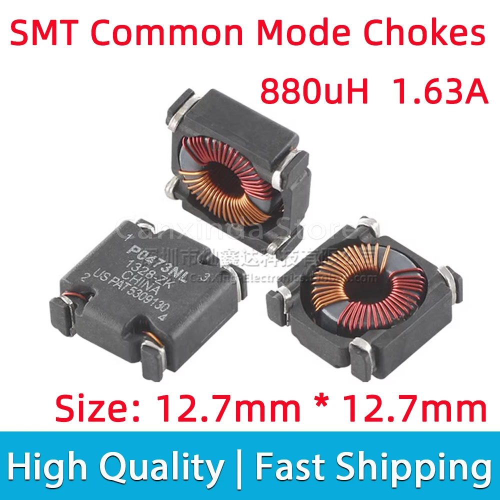 

2pcs P0473NLT P0473 Surface Mount SMD Common Mode Chokes Coil Filter Inductor Inductance 0.88mH 880uH 1.63A DC DC Converter
