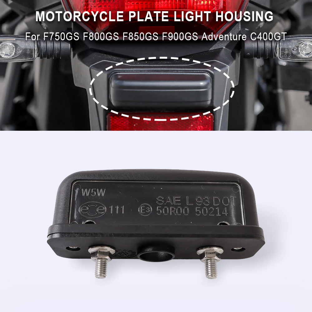 

For BMW F750GS F800GS F850GS F900GS C400GT Motorcycle Rear License Plate Light Housing Registration Plate Lamp Case Accessories