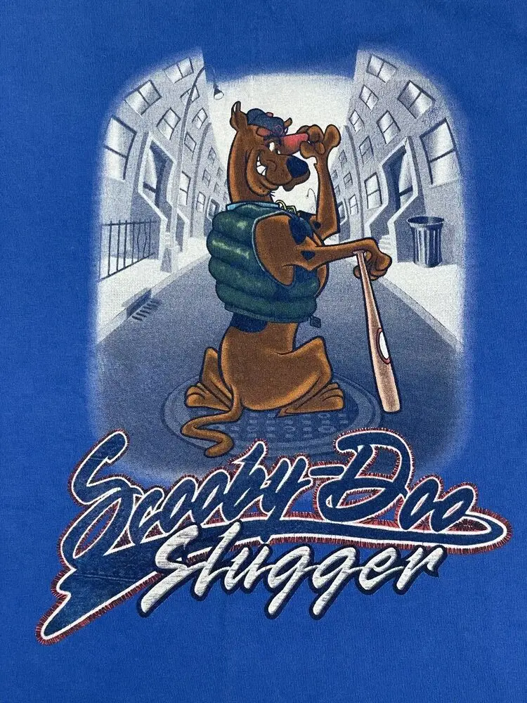 Vintage Freeze T Shirt Youth XL Blue Scooby Do Slugger Baseball