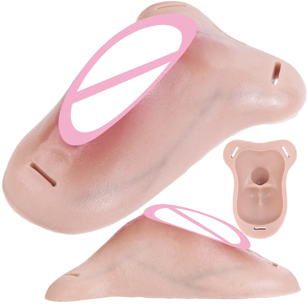 ORALSX Silicone Male Chastity Cage Device Insertable Vagina Panties Wearable Fake vagina Hollow Dildo Pants Sex Toys For Man