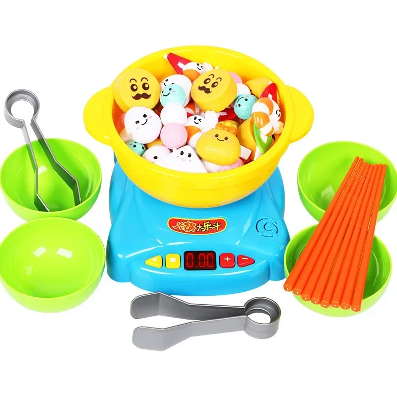 Simulate children's hot pot rotatable kids kitchen utensils toy set kitchen items Play house Interactive Toy baby birthday gift