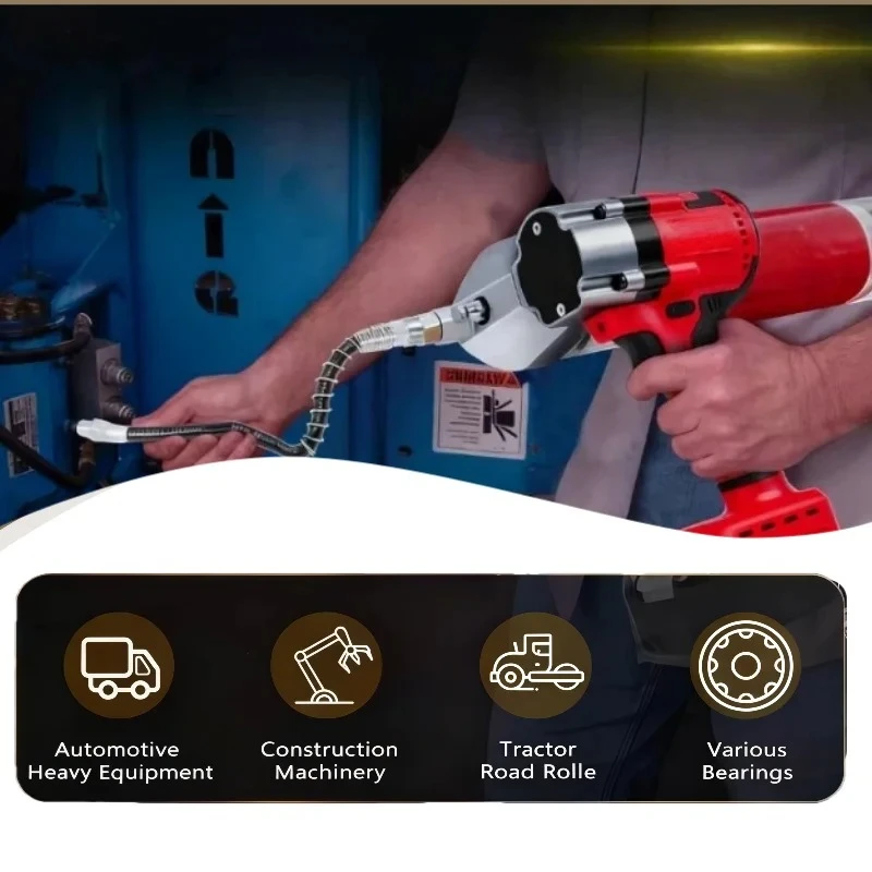 Pistola de engrase inalámbrica, totalmente automática, de alta presión, inyector de aceite, máquina de grasa para batería Milwaukee de 18V