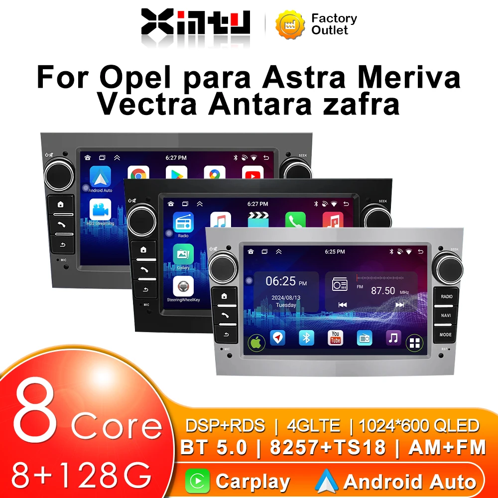 

Xintu 7" Car Multimedia For Opel Astra H J 2004 Vectra Vauxhall Antara Zafira Corsa Vivaro Meriva Veda Wireless CarPlay Auto 4G