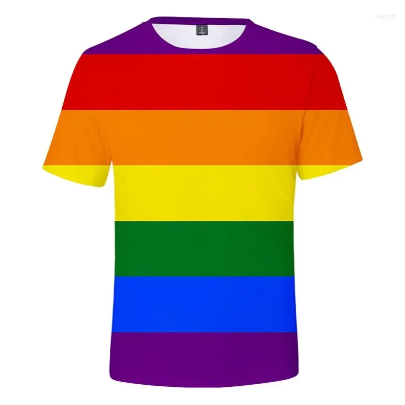 Men\'s T Shirts LGBT Rainbow Flag Lesbians Gays 3d Summer Fashion Men Women T-shirt Short Sleeve T-shirts Tee Shirt Sweatshirts