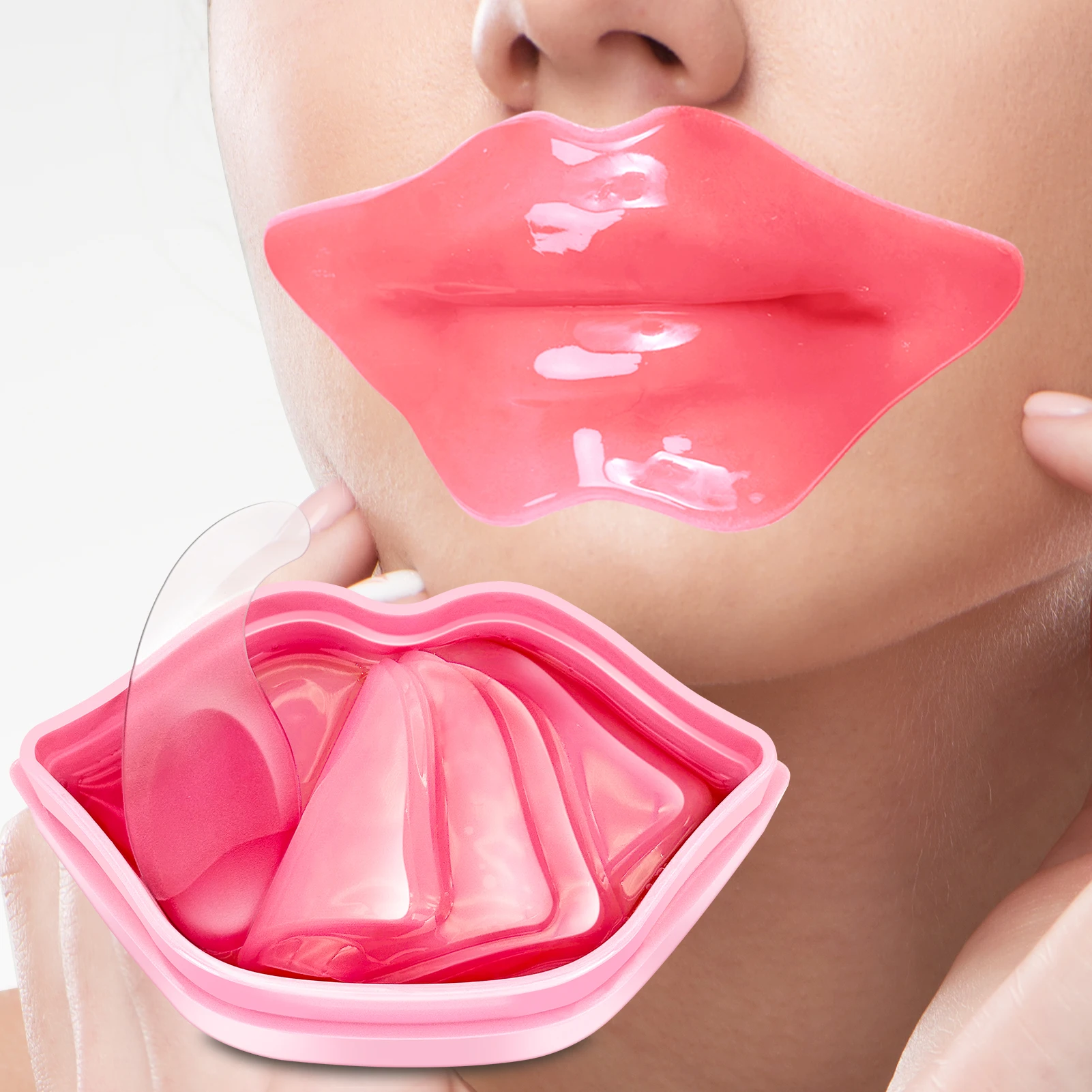 قناع الشفاه بحمض الهيالورونيك لترطيب الشفاه المغذي والترطيب مع رائحة الورد لمنع التشققات. #4