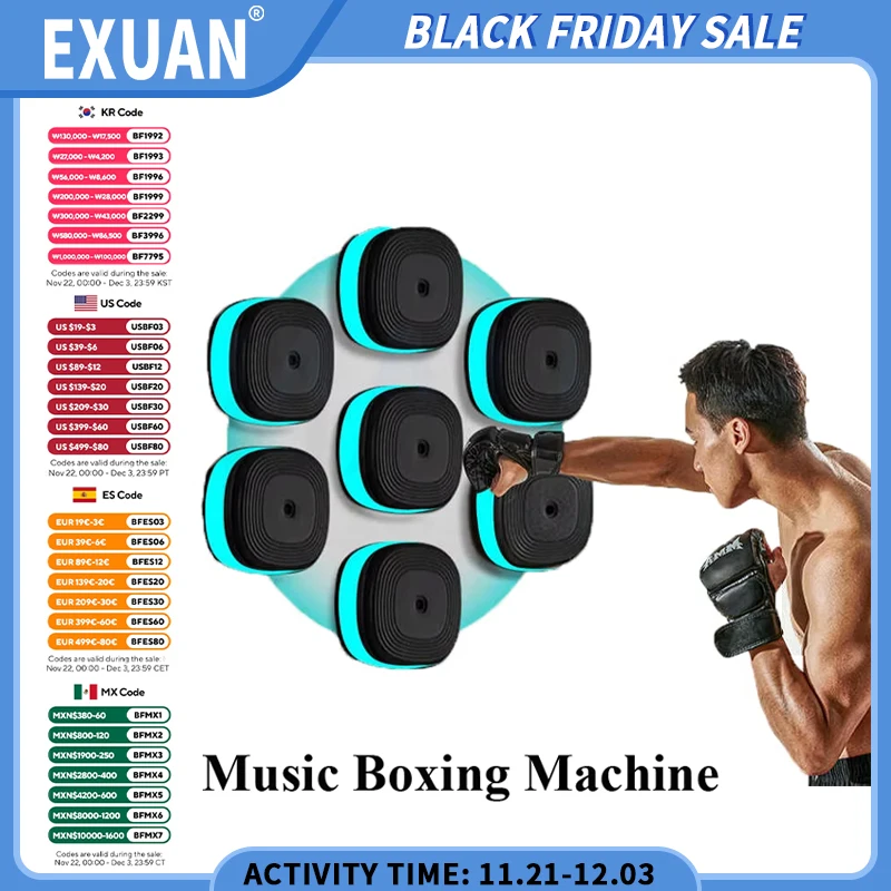 Intelligent Music Boxing Machine Wall Target Home Training Device Children's And Adults' Combat Equipment Stress Relieving Tools