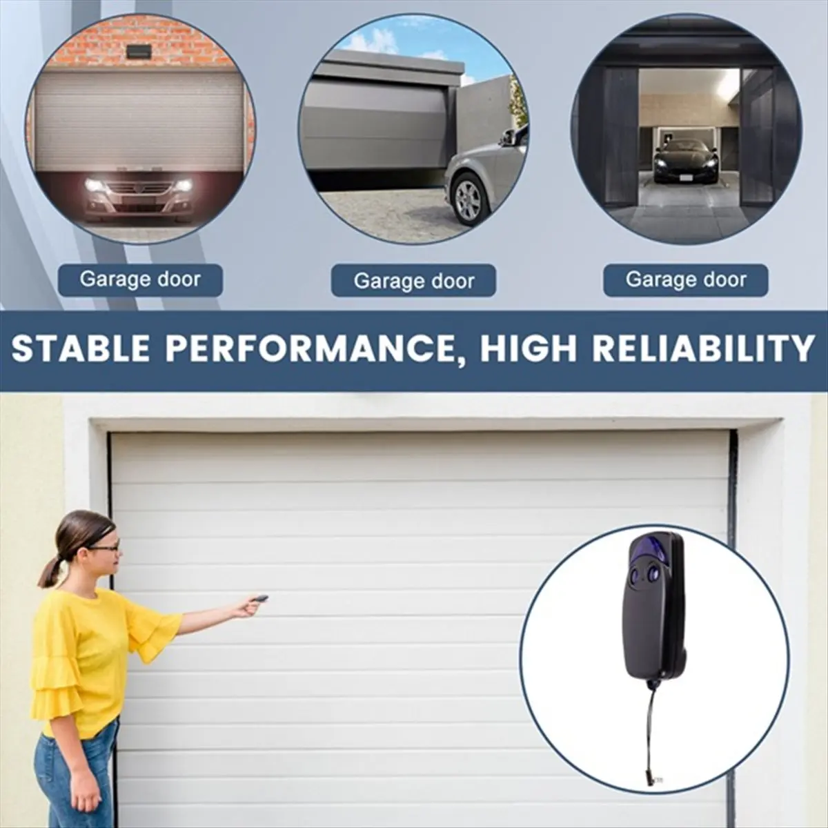 

10 Pcs FLO2RS 433mhz Garage Door Remote Control Opener Flor-S Remote Control 2 Button Rolling Code Handheld Transmitter