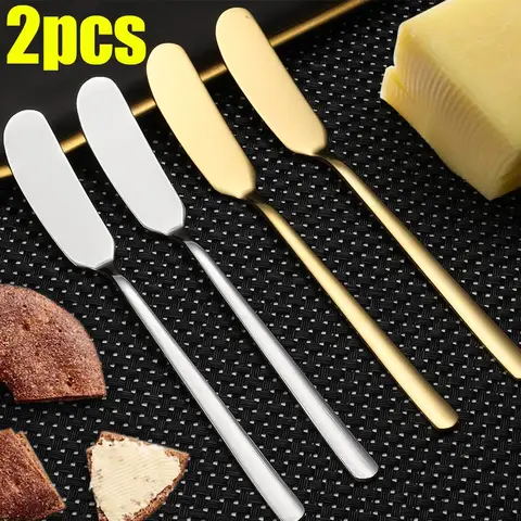 2/1Pc 버터 나이프 스테인레스 스틸 치즈 디저트 나이프 샤프 크림 빵 잼 주걱 커터 다목적 주방 식기 도구