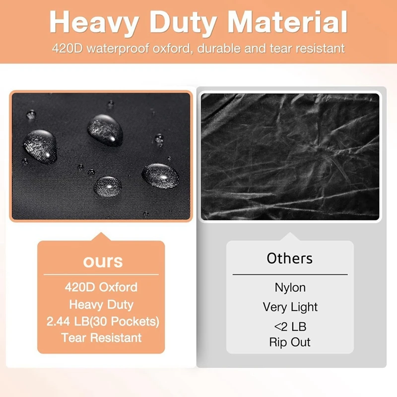 30 Pocket File Pocket Chart, 42Inch Wide X 47Inch Tall - Versatile Wall Hanging File Folder Organizer For Classroom