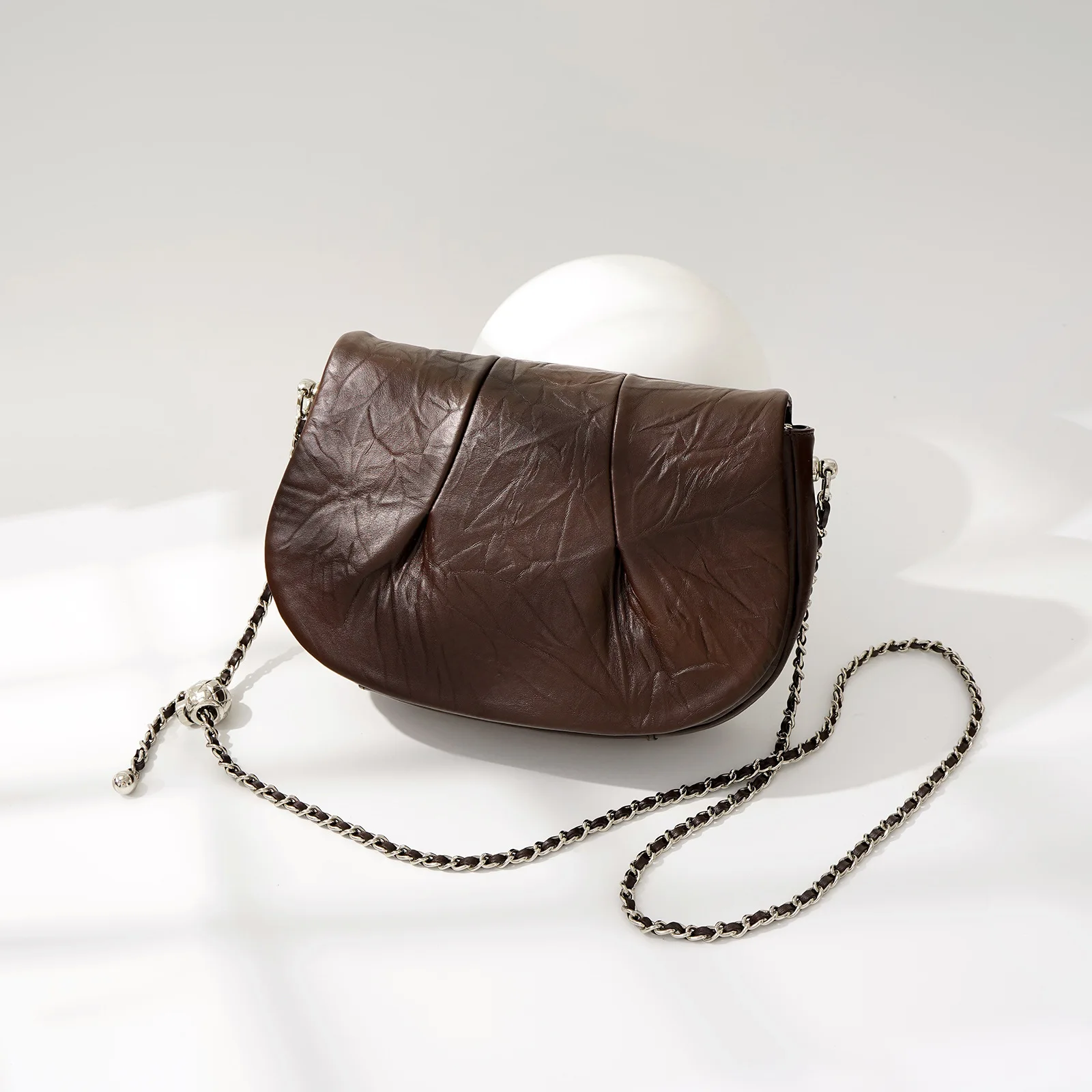 

Niche design 2025 new retro saddle bag fashion all-in-one fold cloud bag single shoulder crossbody bag women
