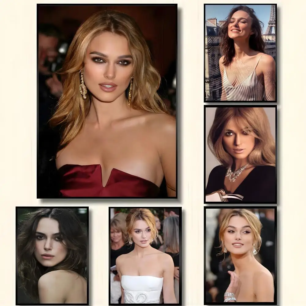 British Actor K-Keira Knightley Poster Room Decor Home Wall Art Printing Waterproof Garage Bed Room Posters Gift