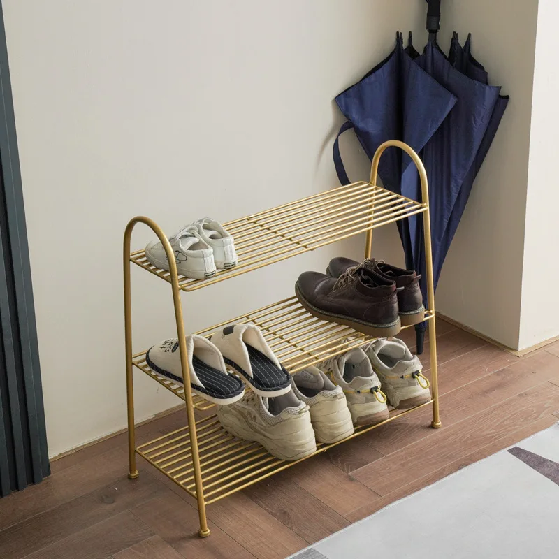 

Multilayer Metal Modern Shoe Rack Cabinet for Bedroom Gym Hotel & Living Room-Simple Economical Assembly