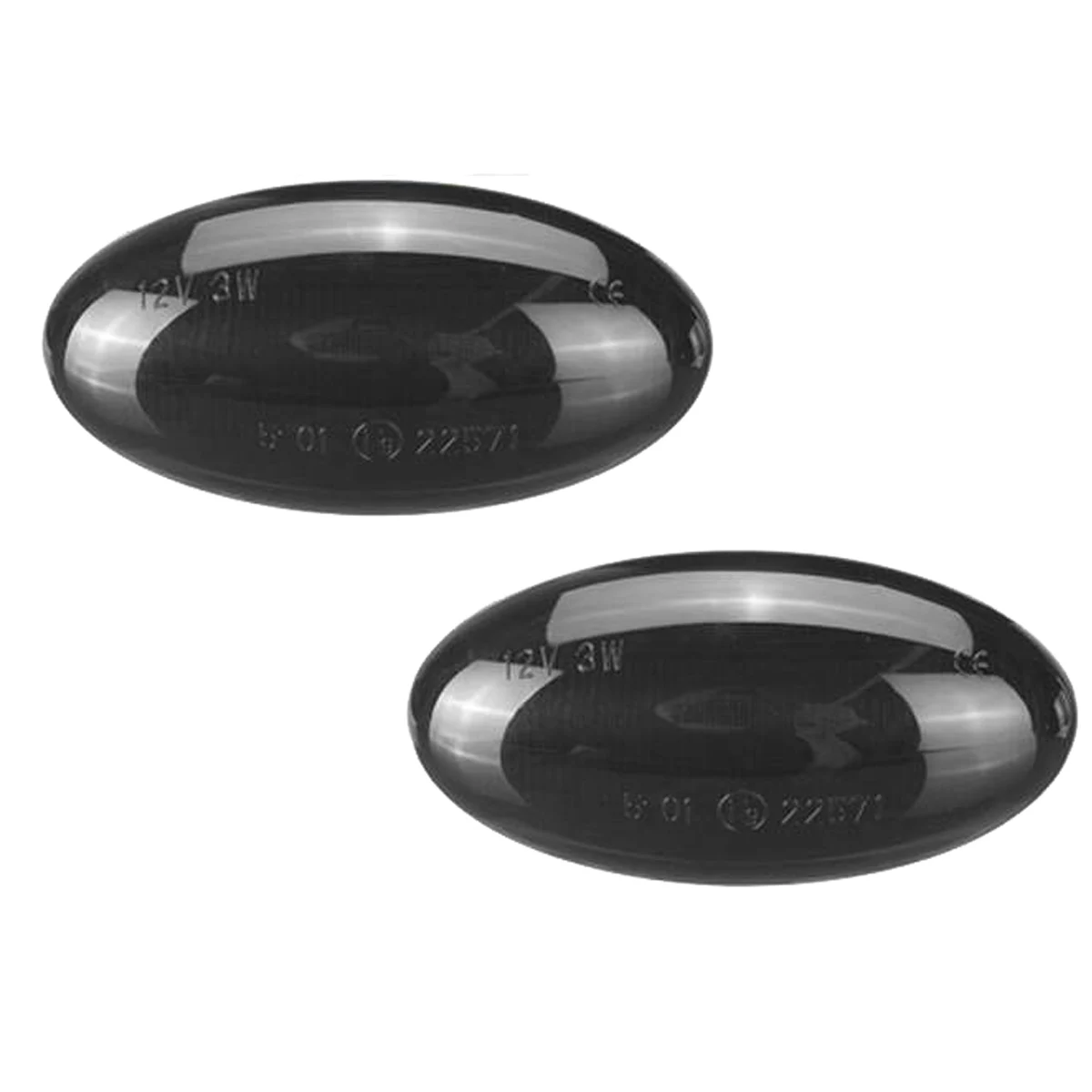 Luz LED de posición lateral para coche, lámpara intermitente para Peugeot 307, 206, 207, 407, 107 y Citroen C1, C2, C3, 2 piezas