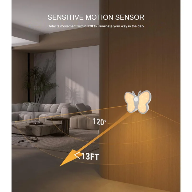 Human body sensor light Charging electromagnetic suction smart night light creative cat eye light effect aisle staircase lights