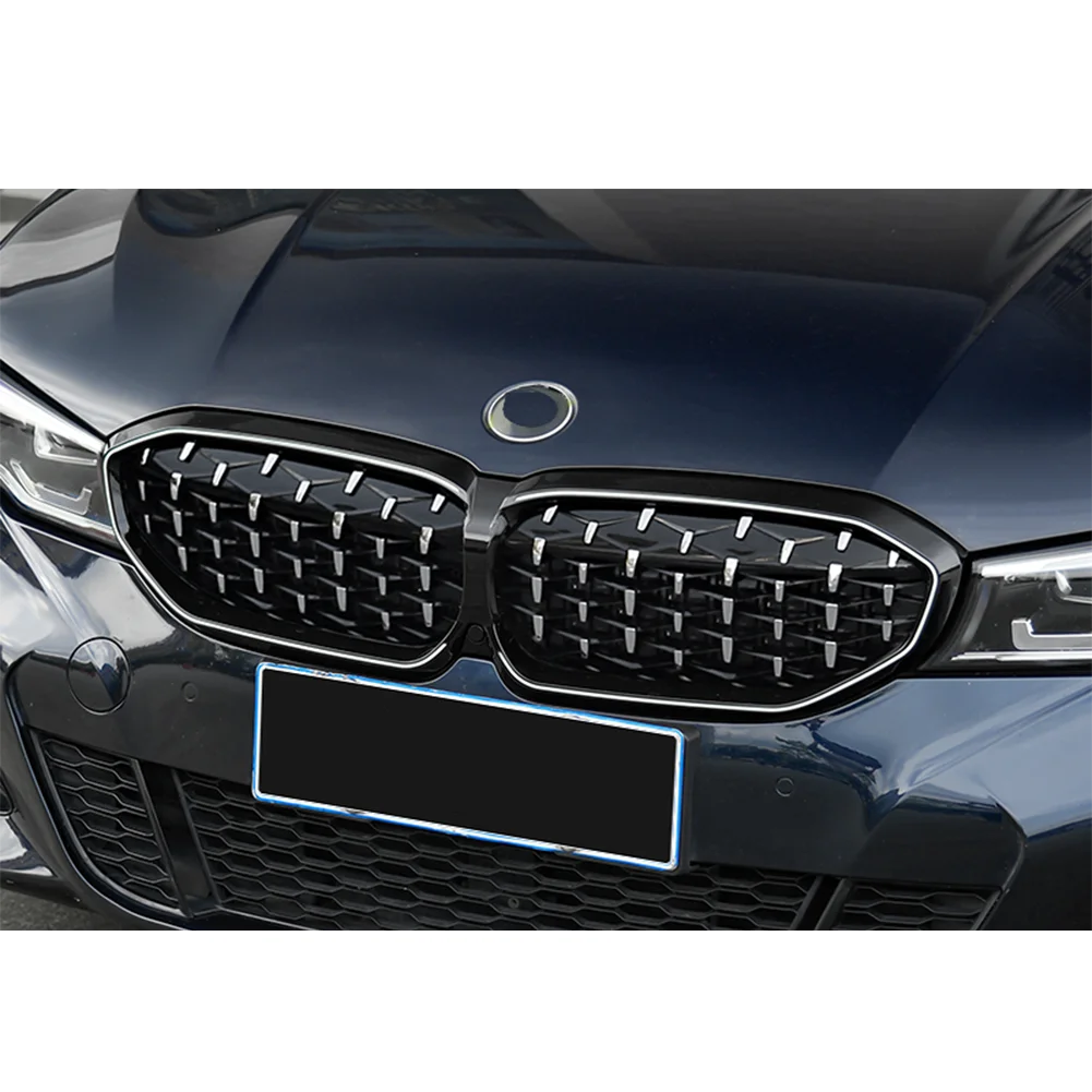 Front Racing Upper Radiator LED Grilles For BMW G20 G28 3 Series 320i 325i 330i M340i 325Li xDrive M LCI Grille 2019-2022