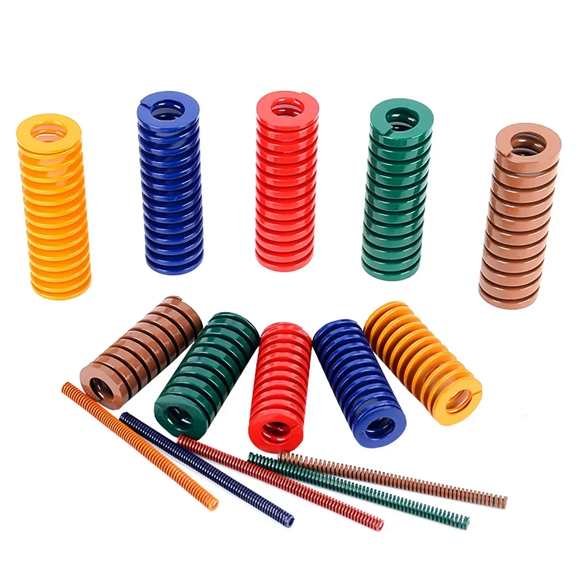 1 pz diametro esterno 8mm ID 4mm molla di compressione caricamento stampo lunghezza molla 15-100mm giallo/blu/rosso/verde/marrone