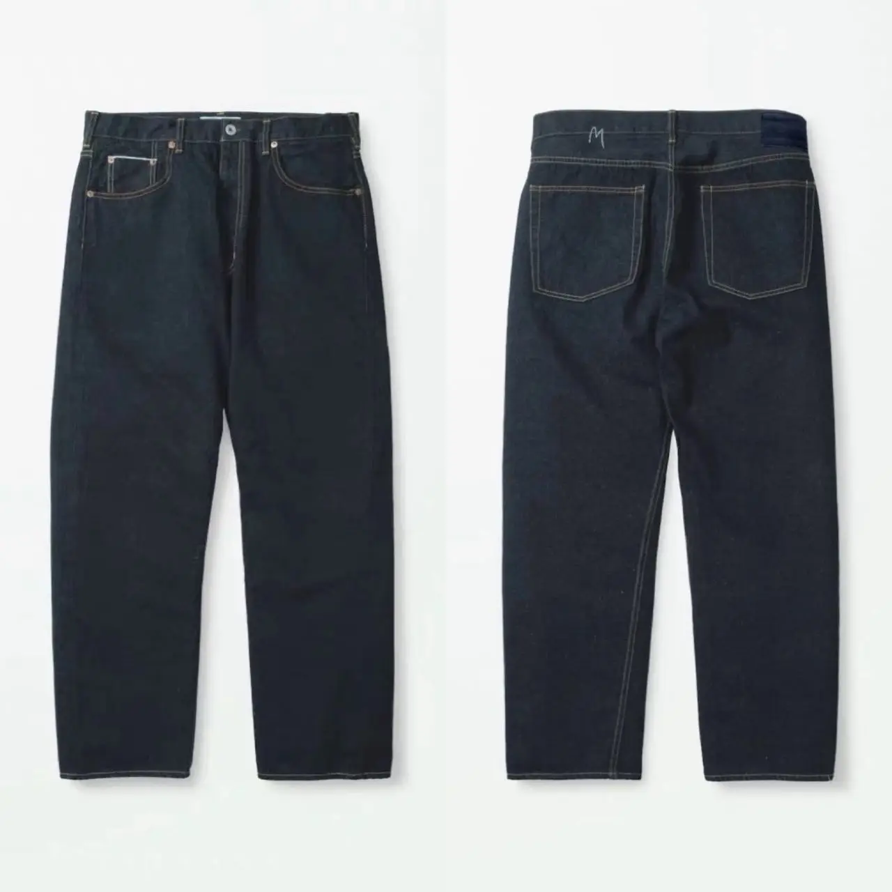 

Waed Straight Leg Original Denim Jeans Pilot Workwear Utili Pants Youth Faion Organic Cotton Casual Trousers
