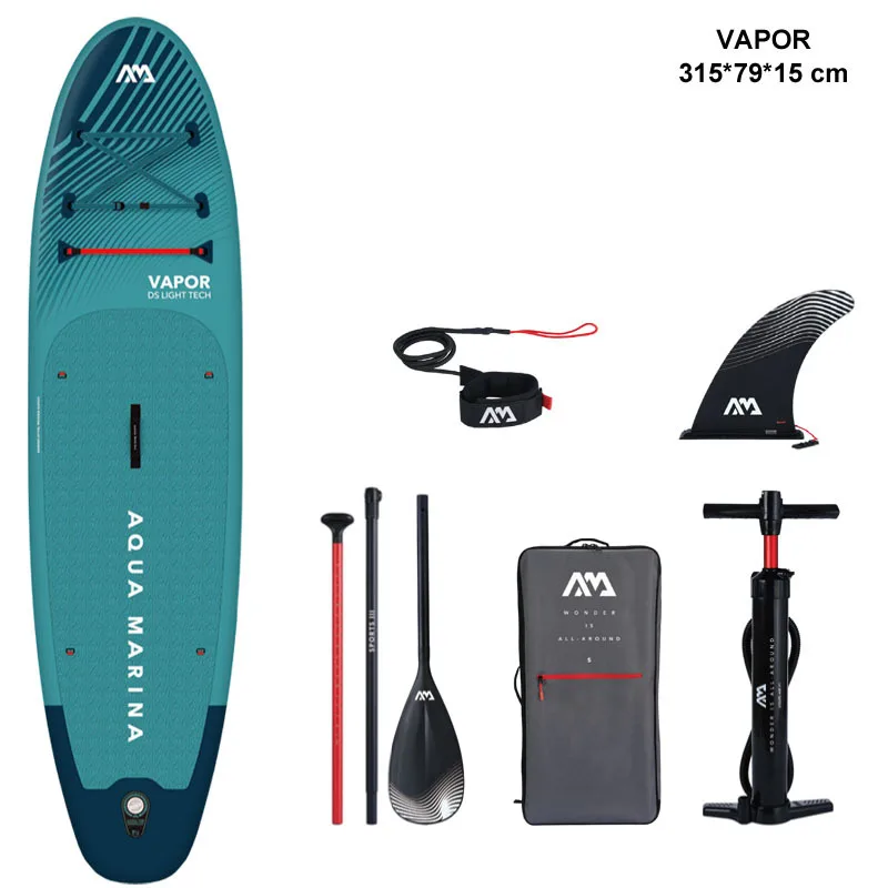 Sapphire Blue Inflatable SUP Board (Stand-Up Paddleboard) PVC Eco-Friendly Durable for Men Women for Lakes Rivers Ocean Waters