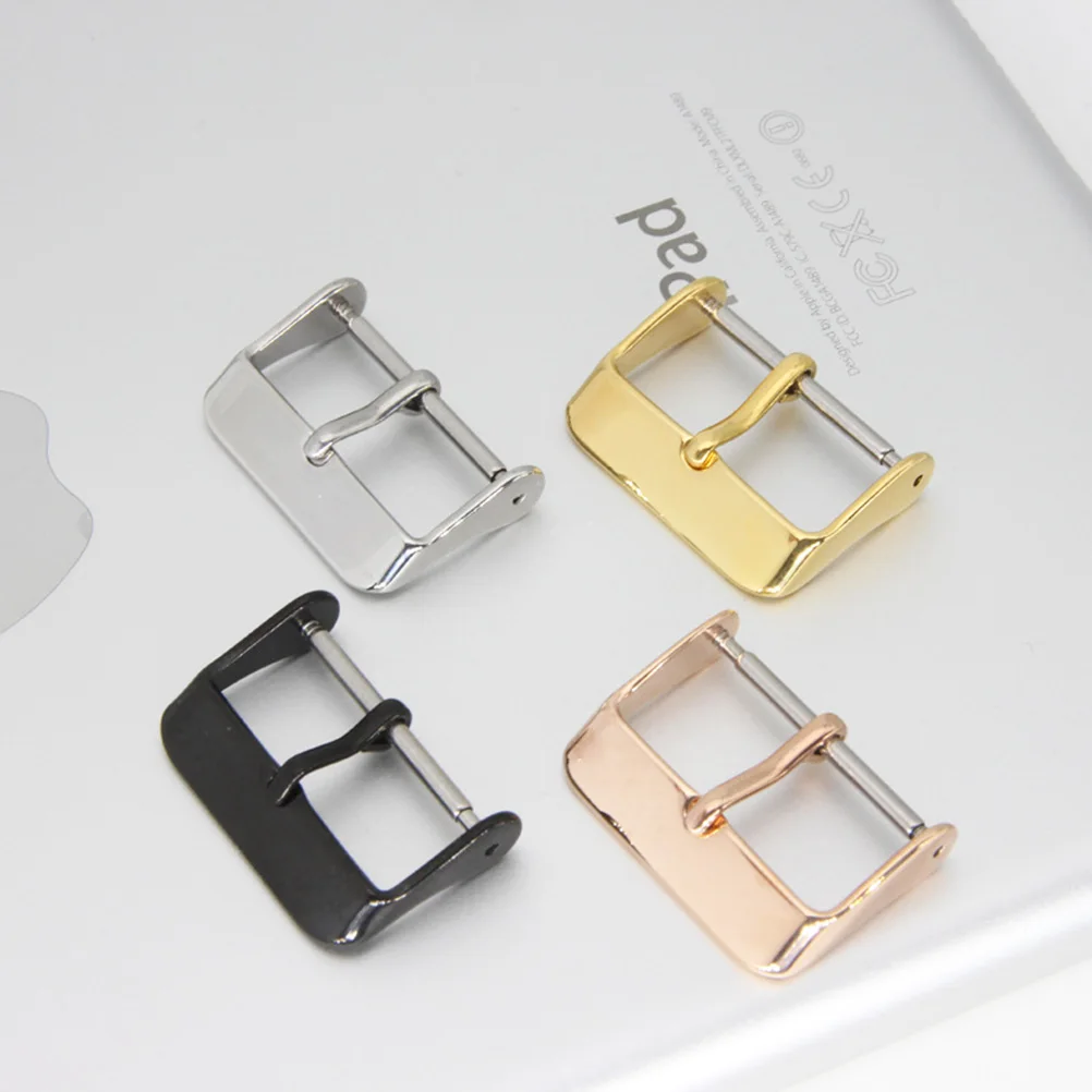

Practical Watch Clasp Stainless Steel Band Buckle Durable Fine Workmanship Cuffing Strap Fit Most Watch Straps Silicone
