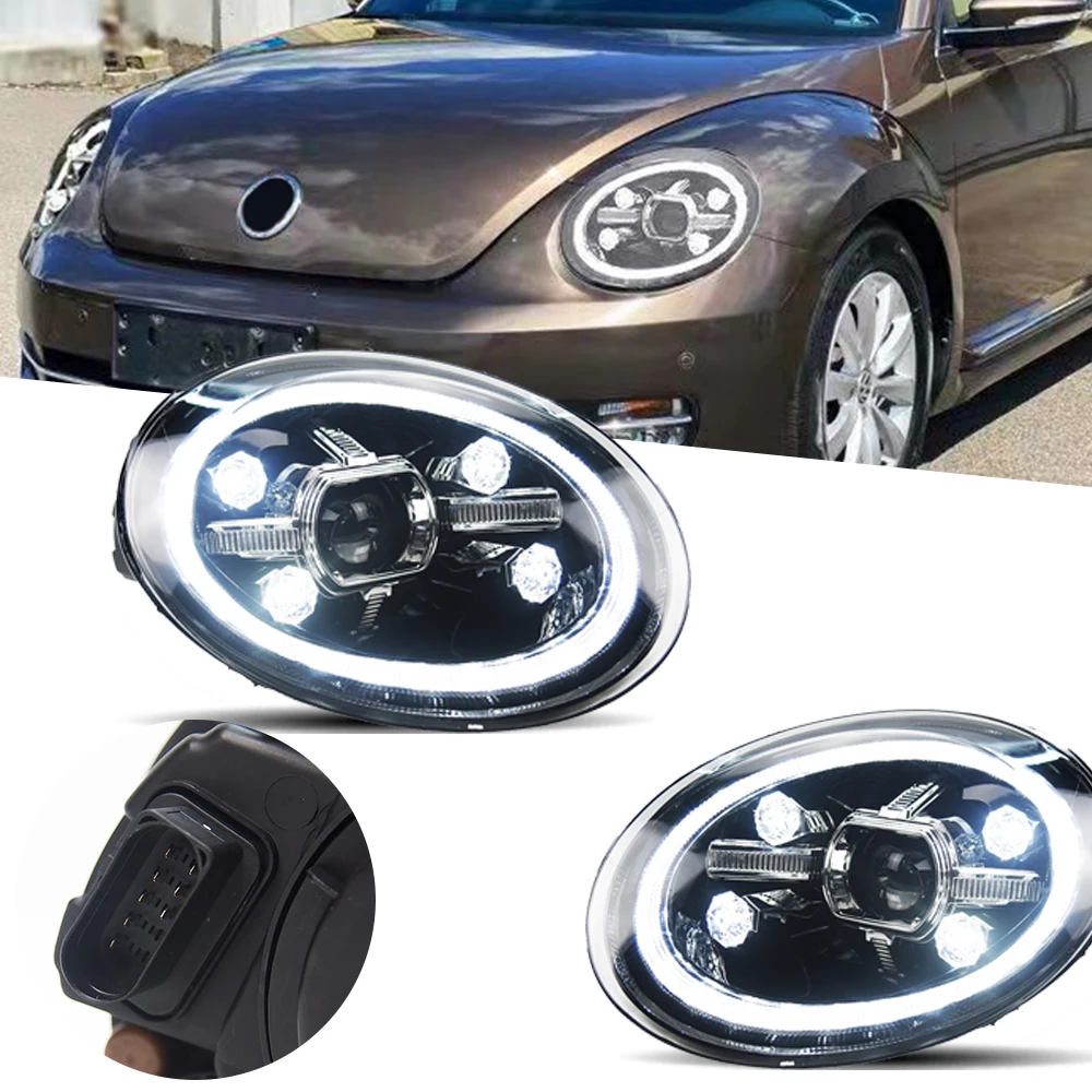 Headlight for VW Beetle LED Headlights 2013-2020 Beetle Head Lamp Car Styling DRL Signal Projector Lens Automotive Accessories