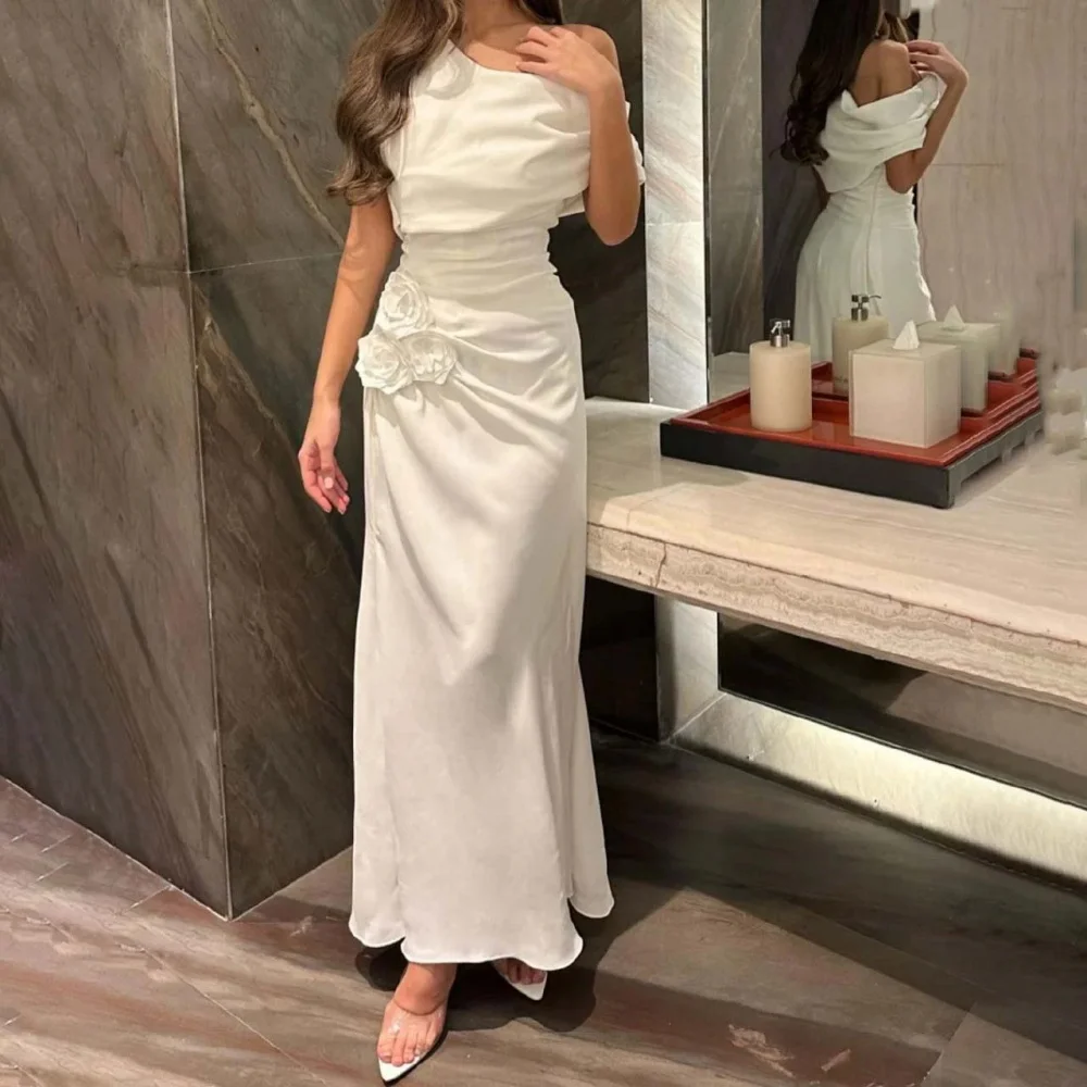 تخصيص رائعة Ruched المرأة فستان حفلة موسيقية مثير بلا أكمام الساحرة حورية البحر زهرة فستان الحفلات المرأة الكشكشة ثوب مسائي